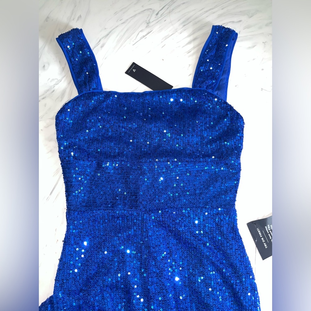 Lulu's Electric Blue Sequin Jumpsuit - Picture 5 of 7